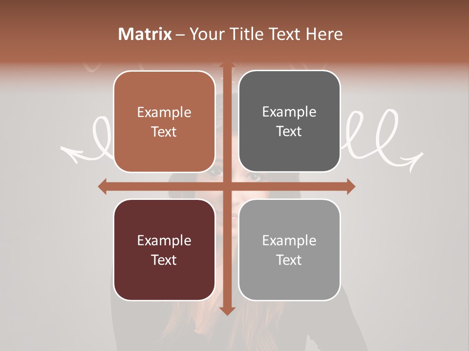 Thinking Female Draw PowerPoint Template