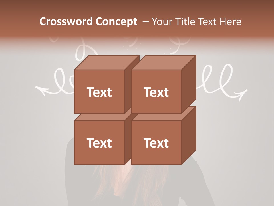 Thinking Female Draw PowerPoint Template