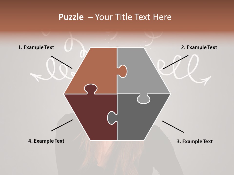 Thinking Female Draw PowerPoint Template