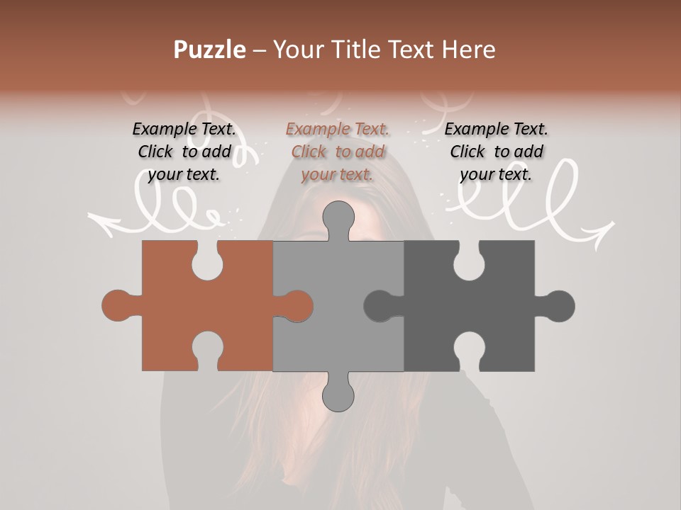 Thinking Female Draw PowerPoint Template