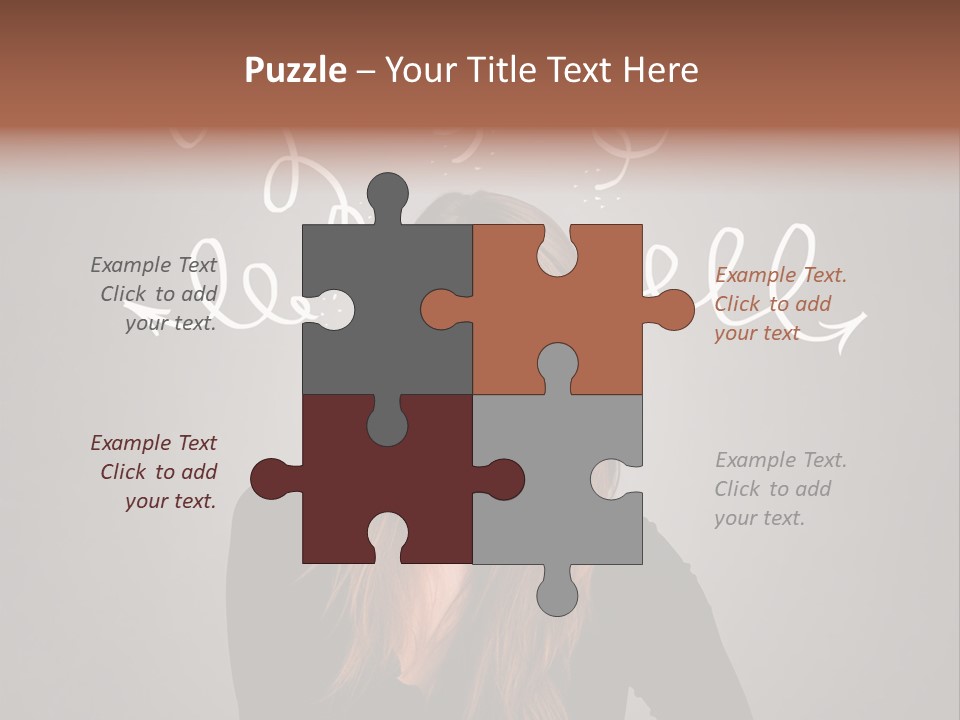 Thinking Female Draw PowerPoint Template