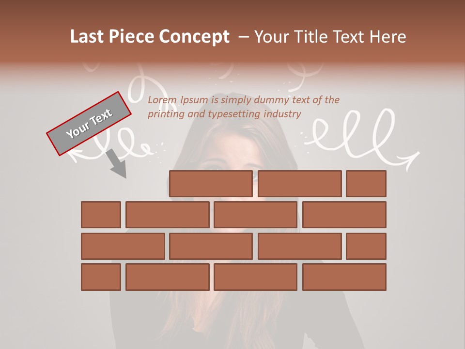 Thinking Female Draw PowerPoint Template