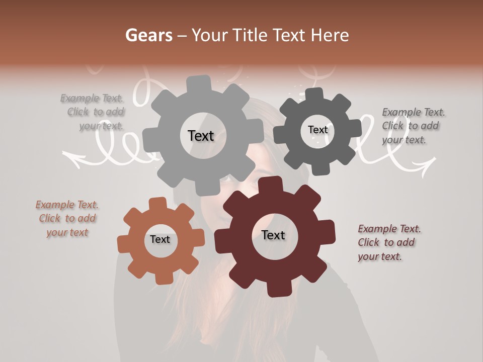 Thinking Female Draw PowerPoint Template