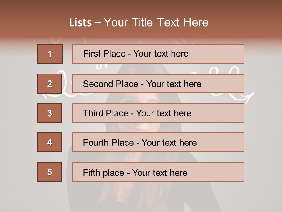 Thinking Female Draw PowerPoint Template