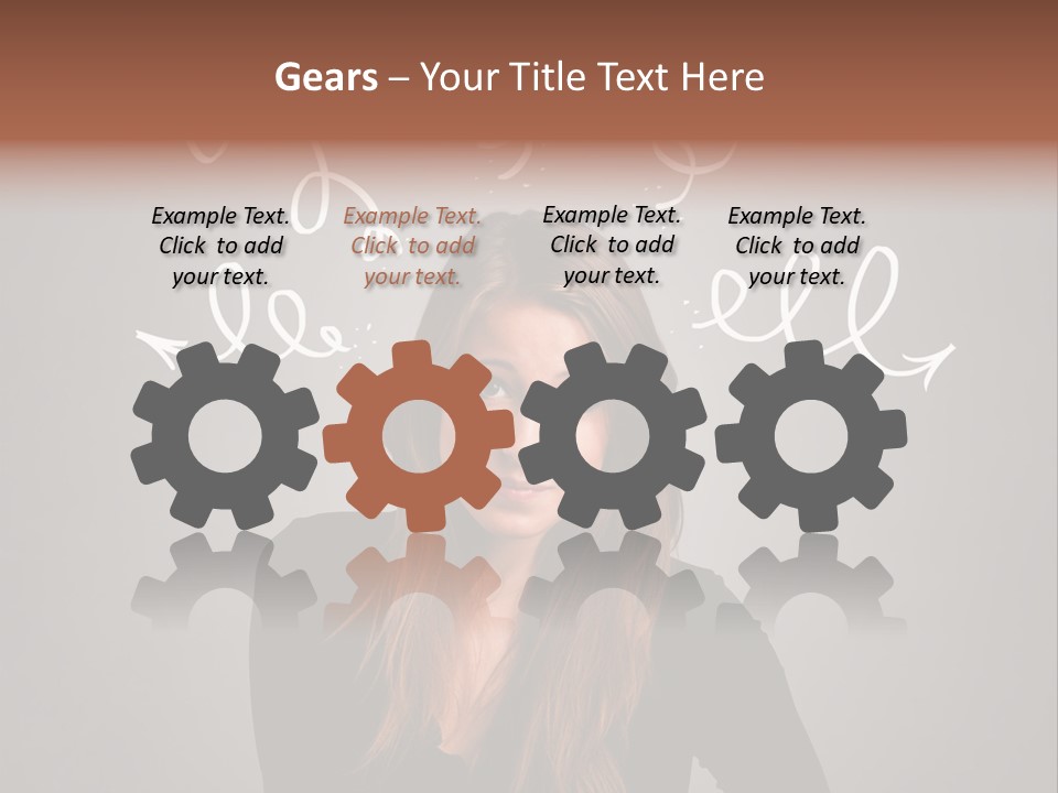 Thinking Female Draw PowerPoint Template