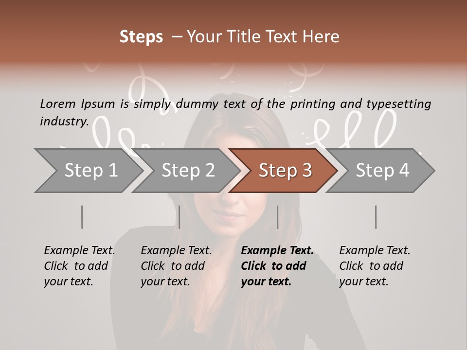 Thinking Female Draw PowerPoint Template