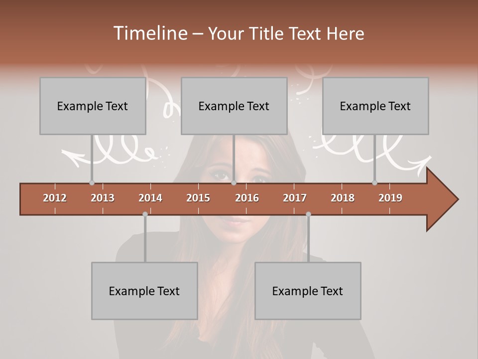 Thinking Female Draw PowerPoint Template