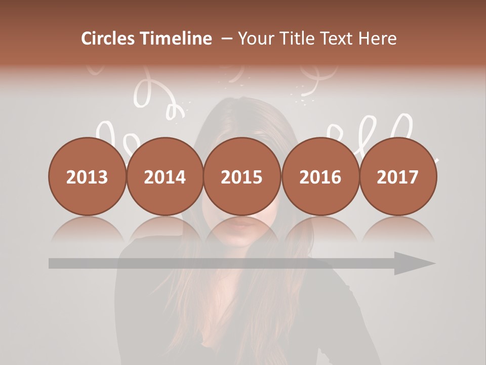 Thinking Female Draw PowerPoint Template