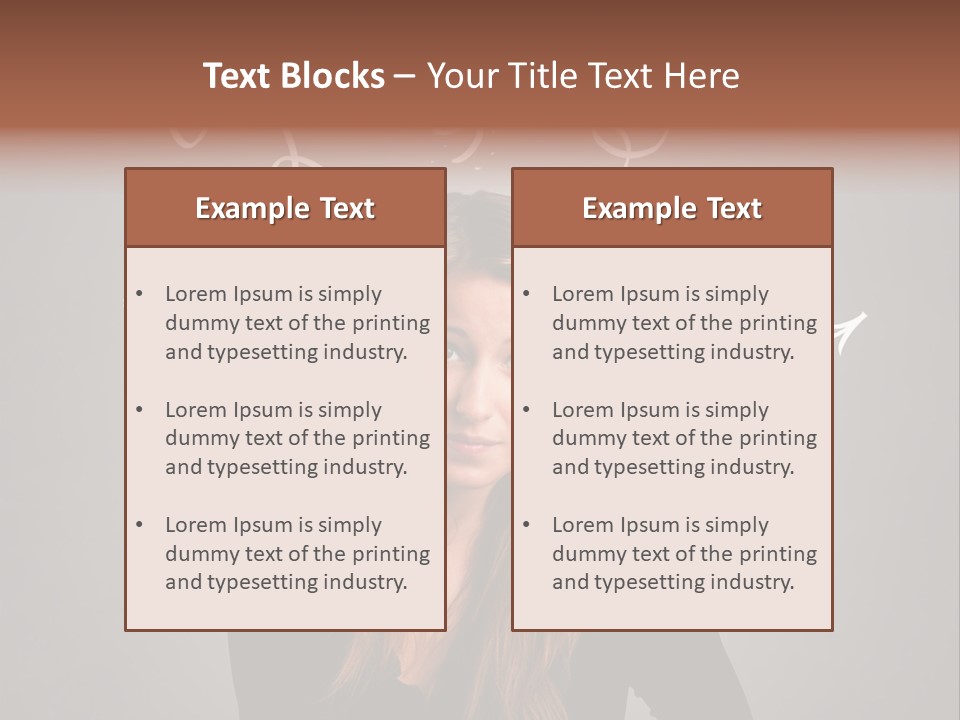 Thinking Female Draw PowerPoint Template