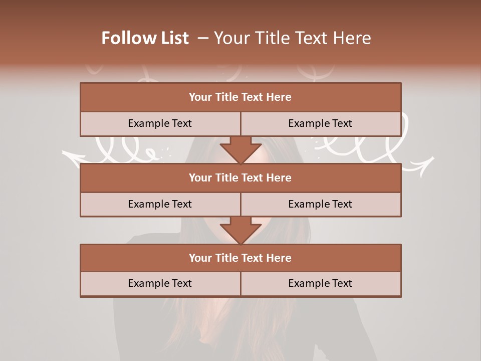 Thinking Female Draw PowerPoint Template
