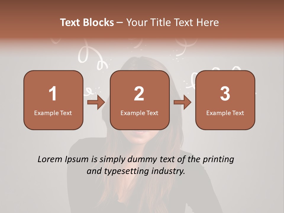 Thinking Female Draw PowerPoint Template