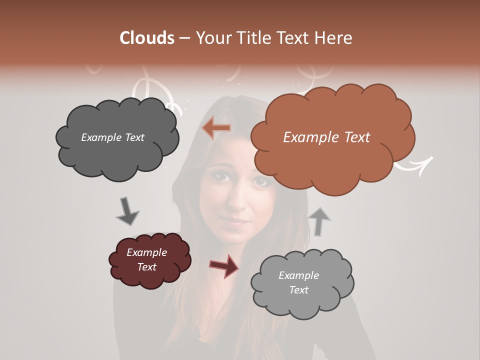 Thinking Female Draw PowerPoint Template