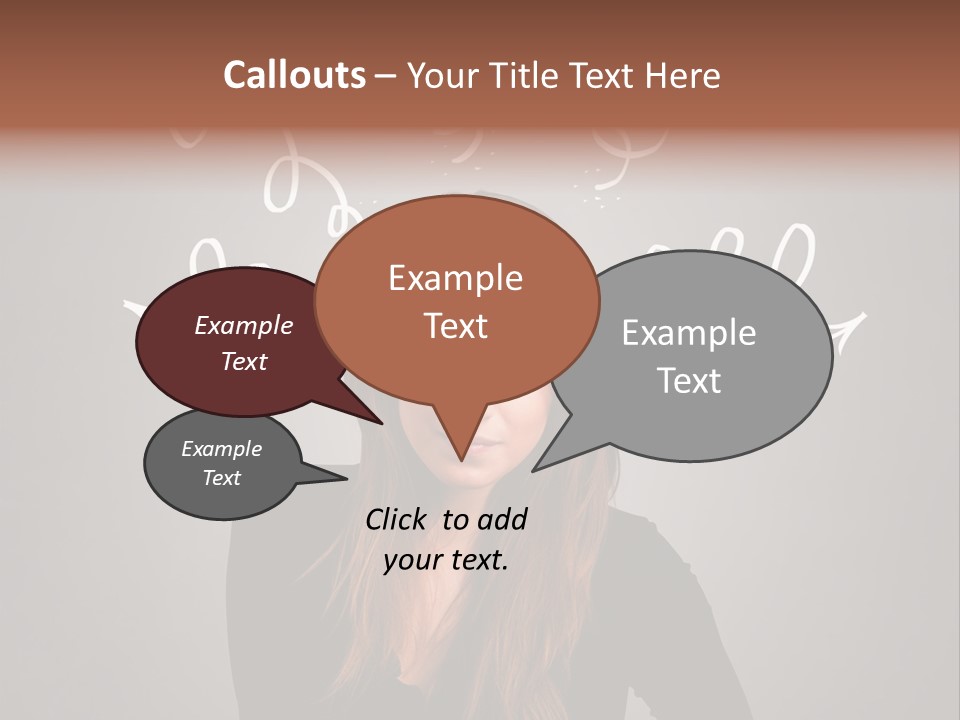 Thinking Female Draw PowerPoint Template