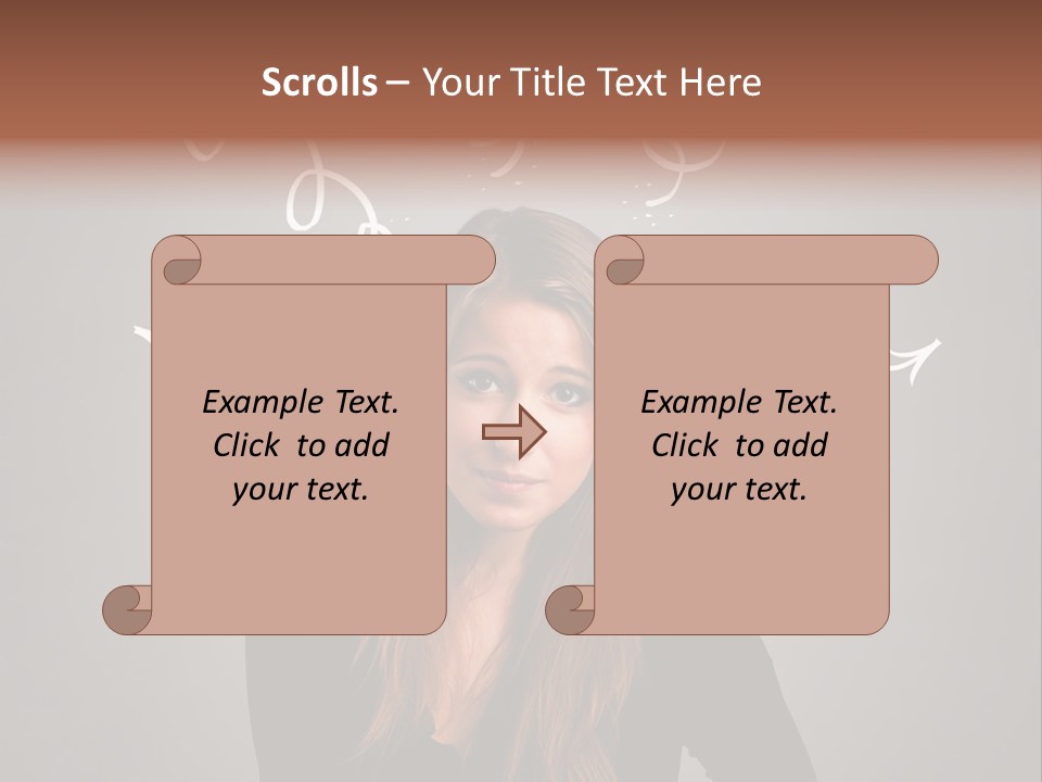 Thinking Female Draw PowerPoint Template