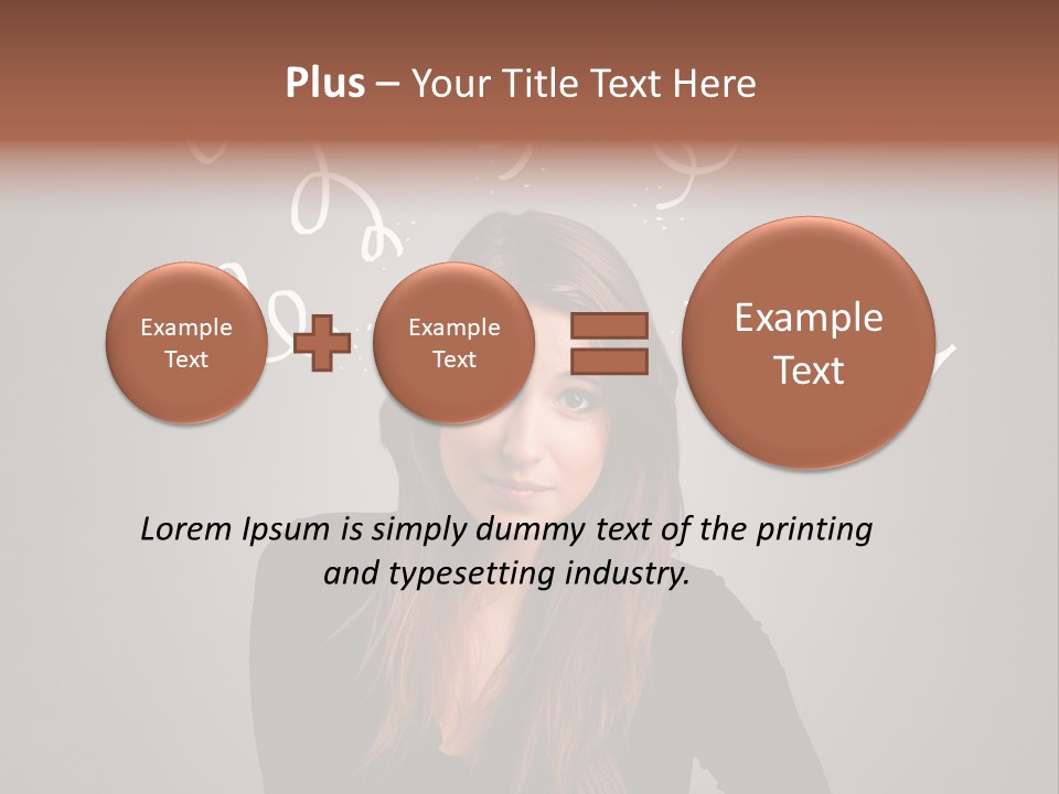 Thinking Female Draw PowerPoint Template