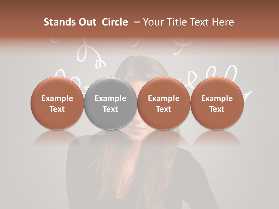 Thinking Female Draw PowerPoint Template