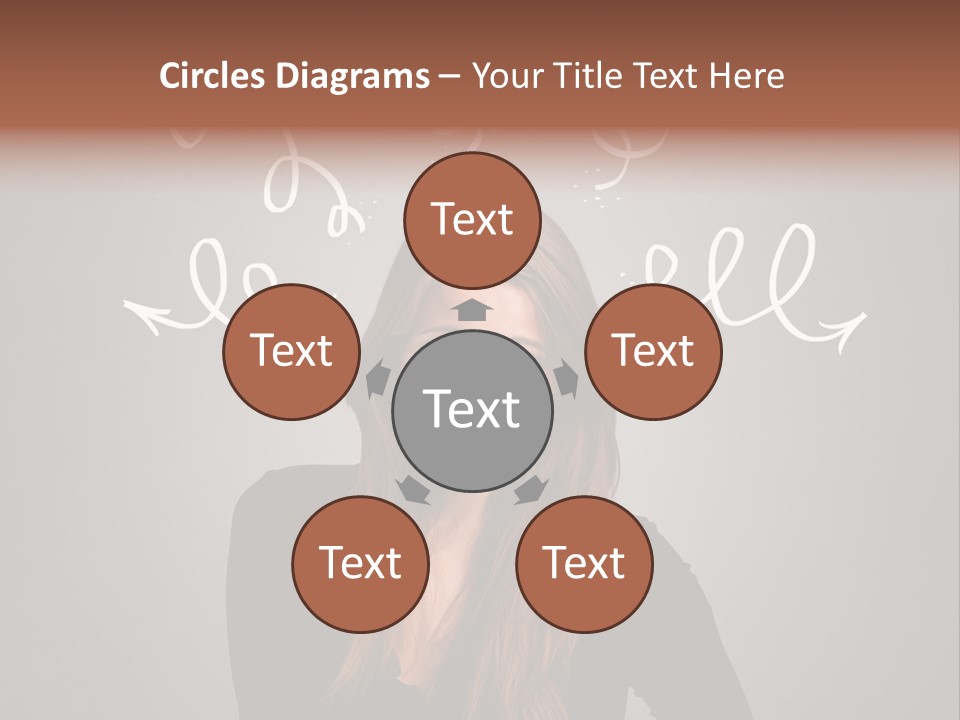 Thinking Female Draw PowerPoint Template