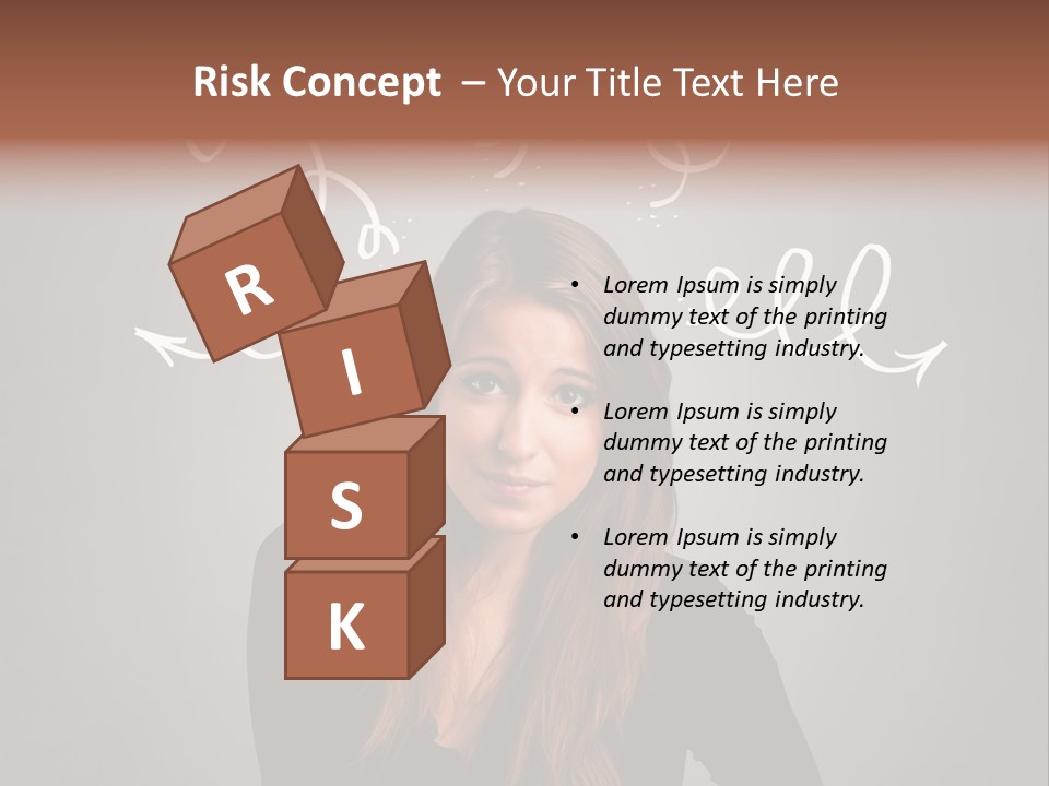 Thinking Female Draw PowerPoint Template