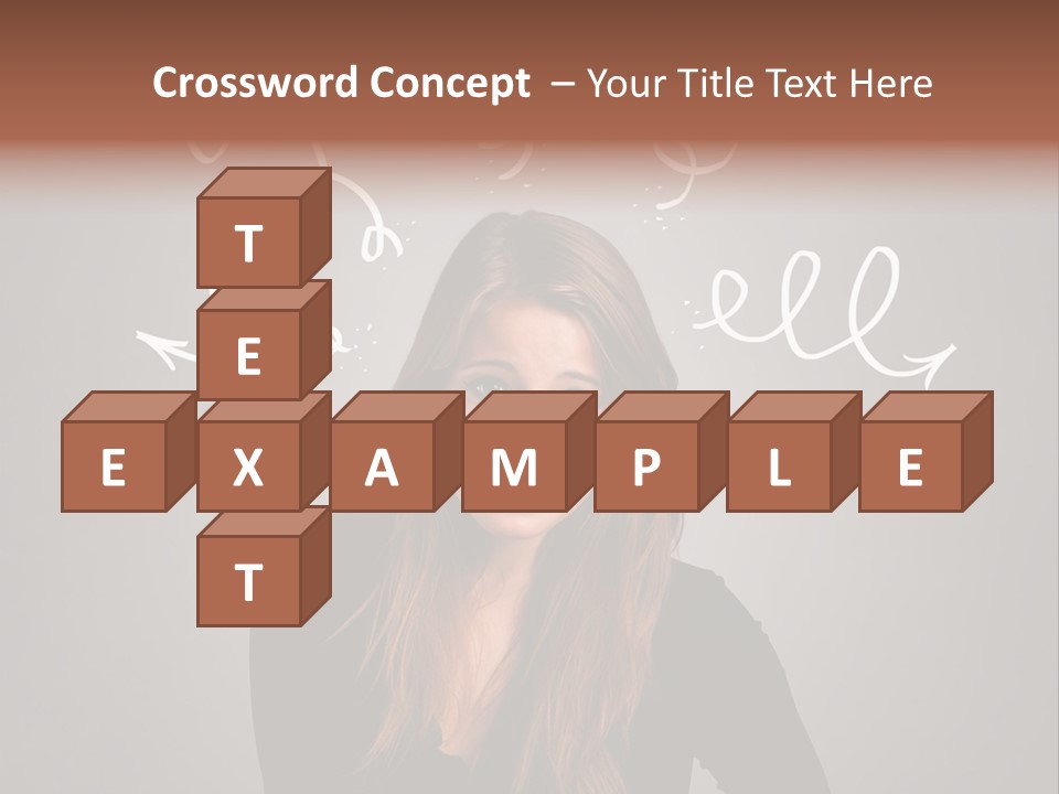 Thinking Female Draw PowerPoint Template