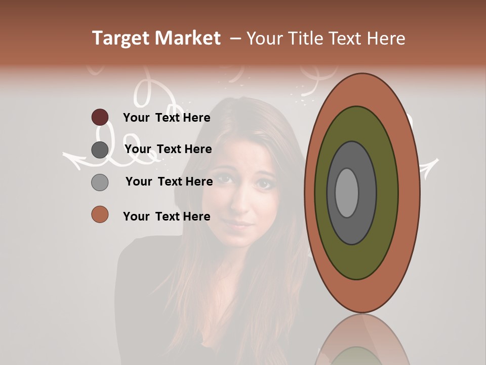 Thinking Female Draw PowerPoint Template