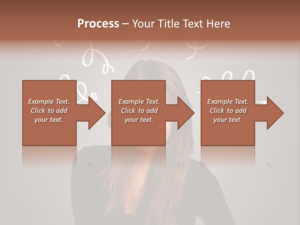 Thinking Female Draw PowerPoint Template