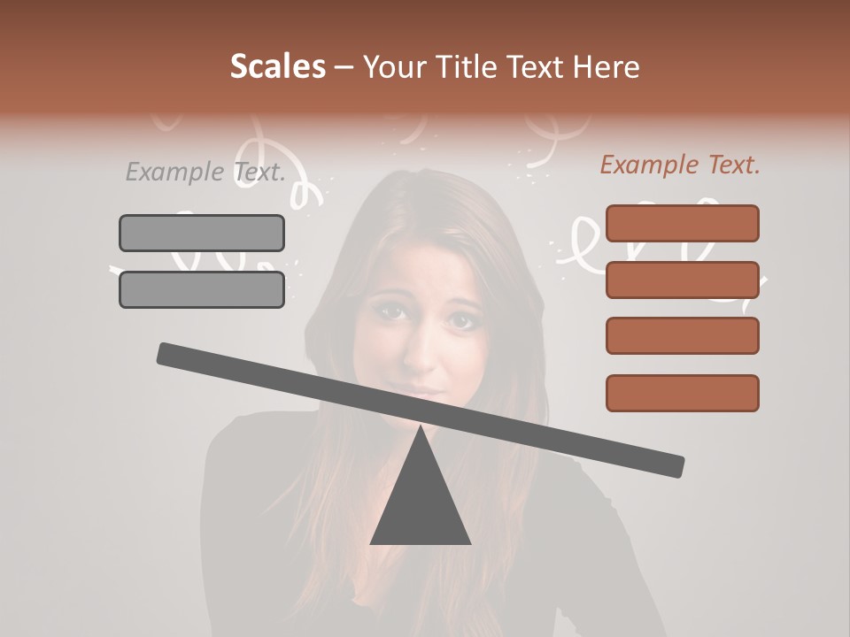 Thinking Female Draw PowerPoint Template