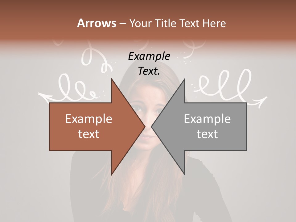 Thinking Female Draw PowerPoint Template