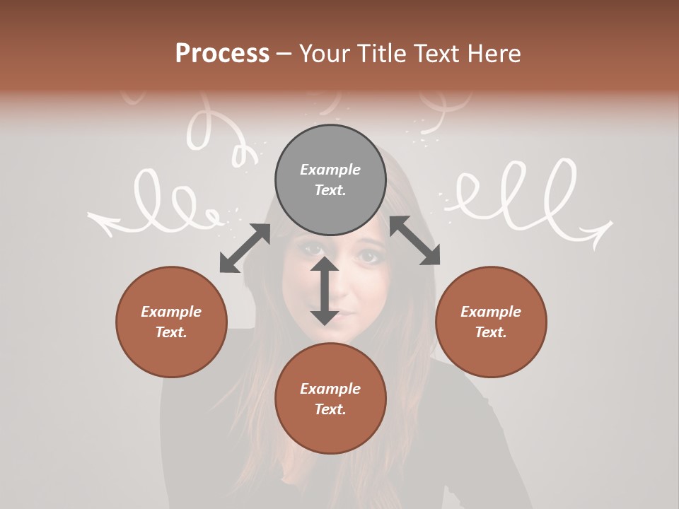 Thinking Female Draw PowerPoint Template
