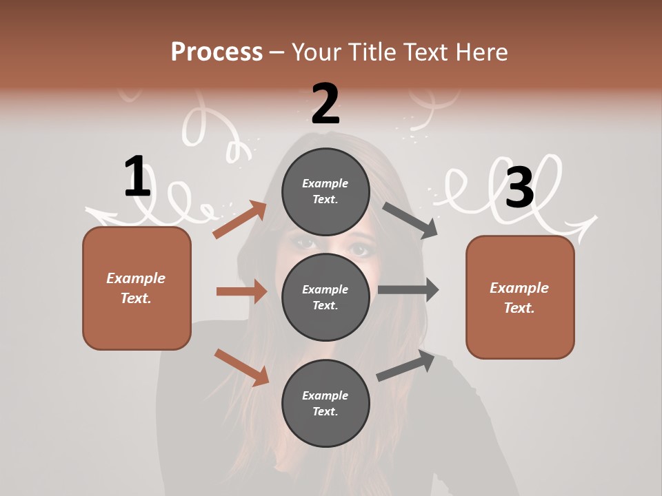 Thinking Female Draw PowerPoint Template
