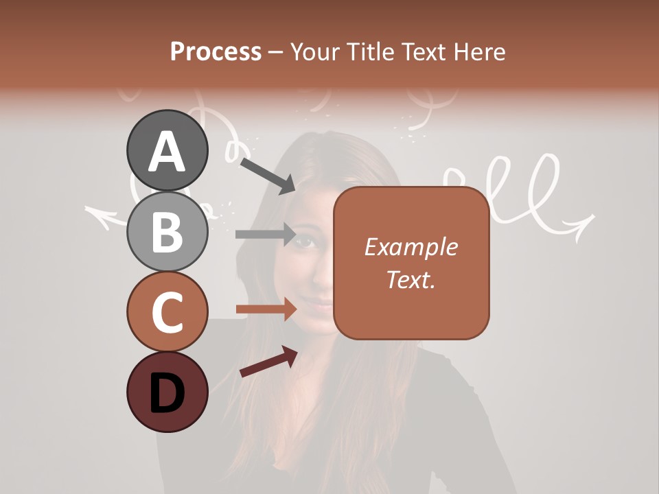 Thinking Female Draw PowerPoint Template