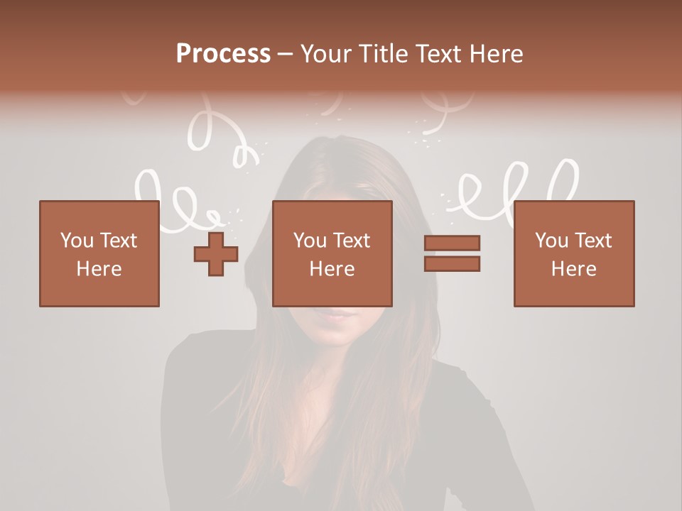 Thinking Female Draw PowerPoint Template
