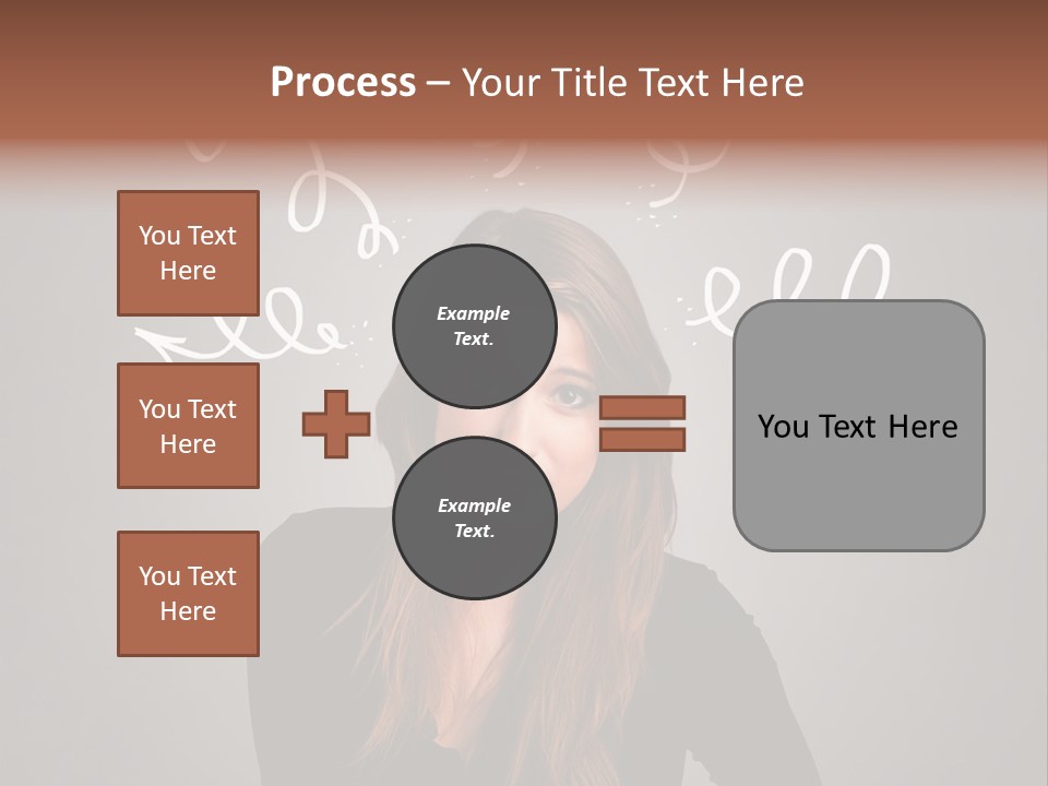 Thinking Female Draw PowerPoint Template