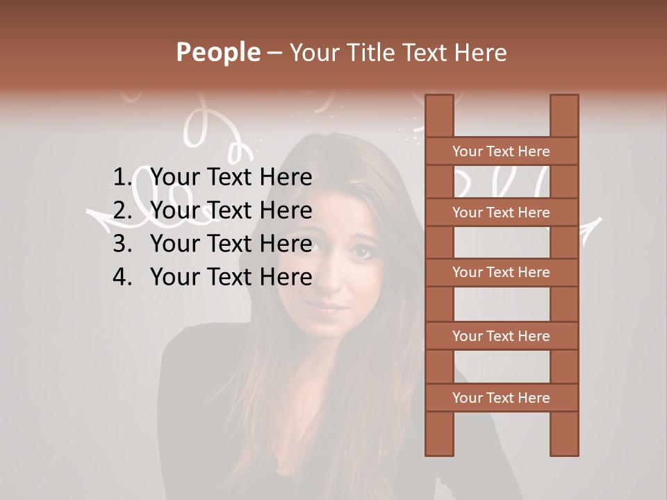 Thinking Female Draw PowerPoint Template