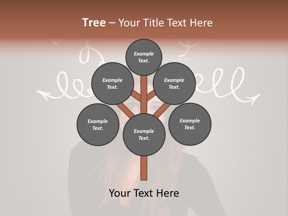 Thinking Female Draw PowerPoint Template