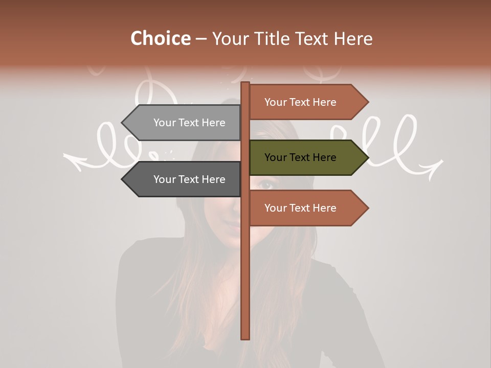 Thinking Female Draw PowerPoint Template
