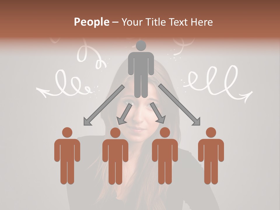 Thinking Female Draw PowerPoint Template