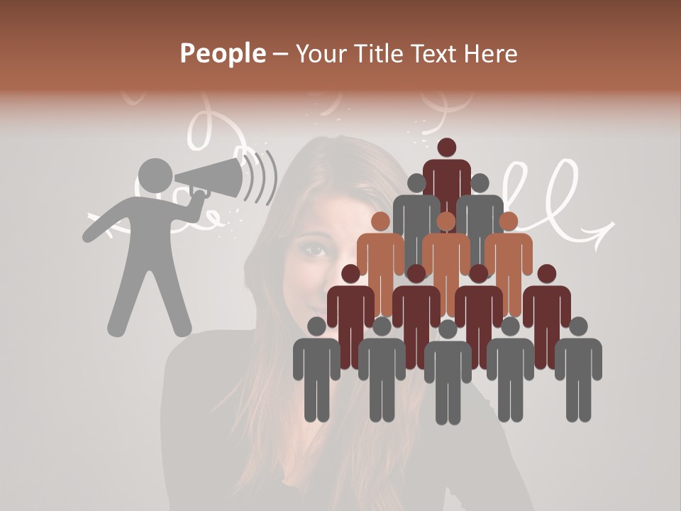 Thinking Female Draw PowerPoint Template