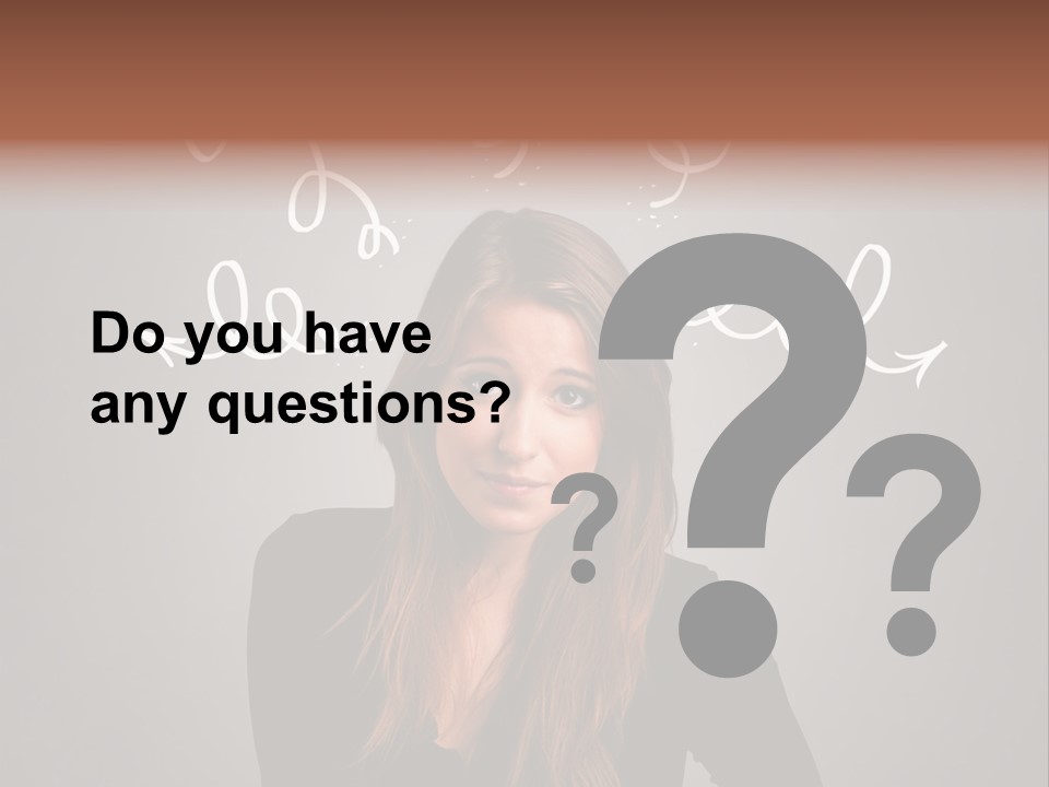 Thinking Female Draw PowerPoint Template
