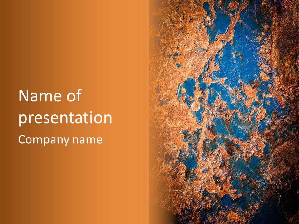 Texture Closeup Burnt PowerPoint Template