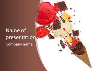 Kiwi Scoop Bowl PowerPoint Template