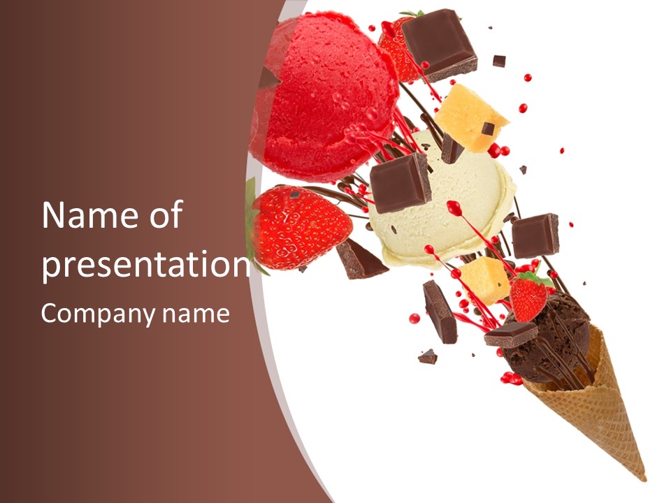 Kiwi Scoop Bowl PowerPoint Template