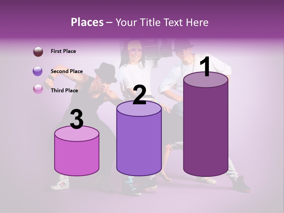 Trendy Gesture Female PowerPoint Template