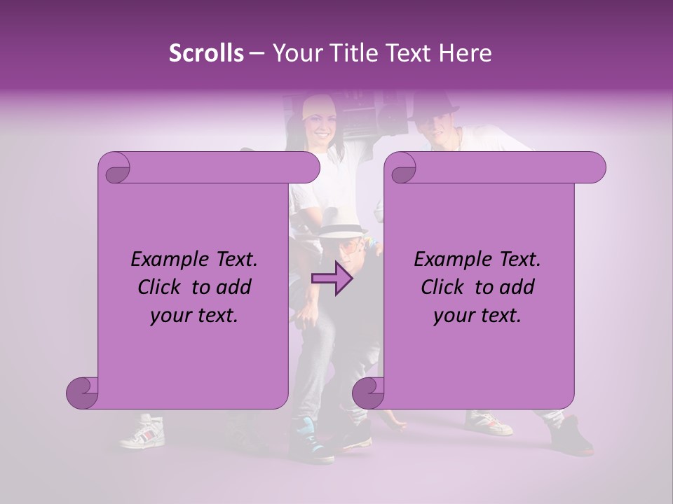 Trendy Gesture Female PowerPoint Template