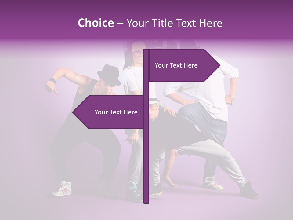 Trendy Gesture Female PowerPoint Template