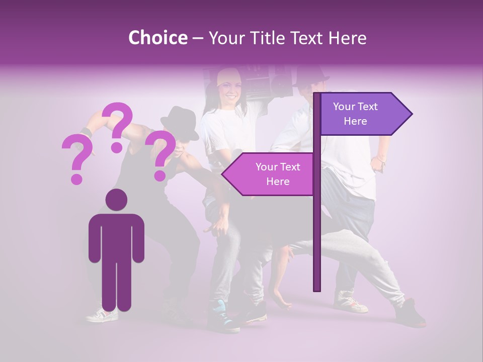 Trendy Gesture Female PowerPoint Template