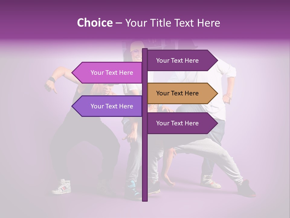 Trendy Gesture Female PowerPoint Template