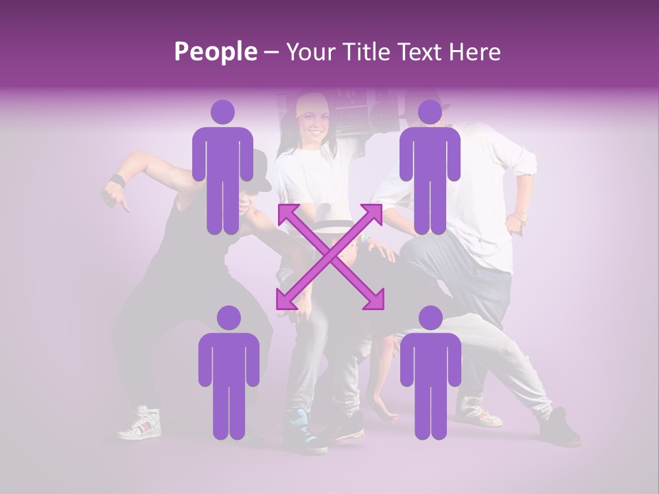 Trendy Gesture Female PowerPoint Template