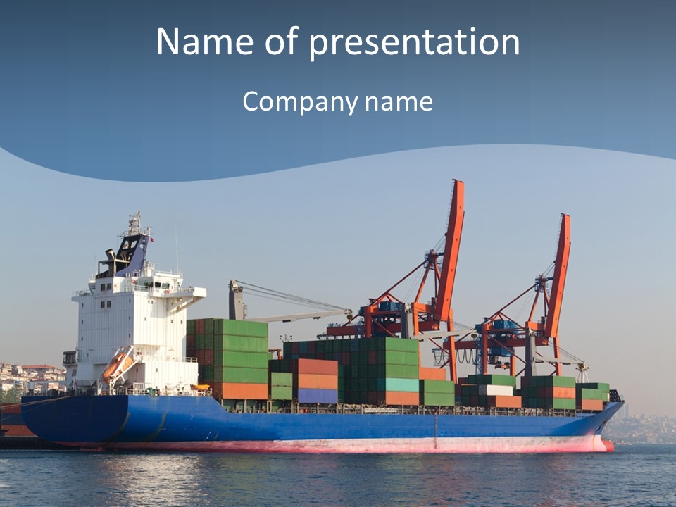 Sea Ship Business PowerPoint Template