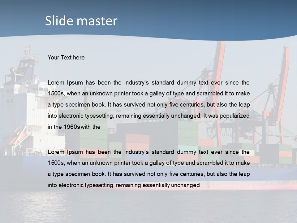 Sea Ship Business PowerPoint Template