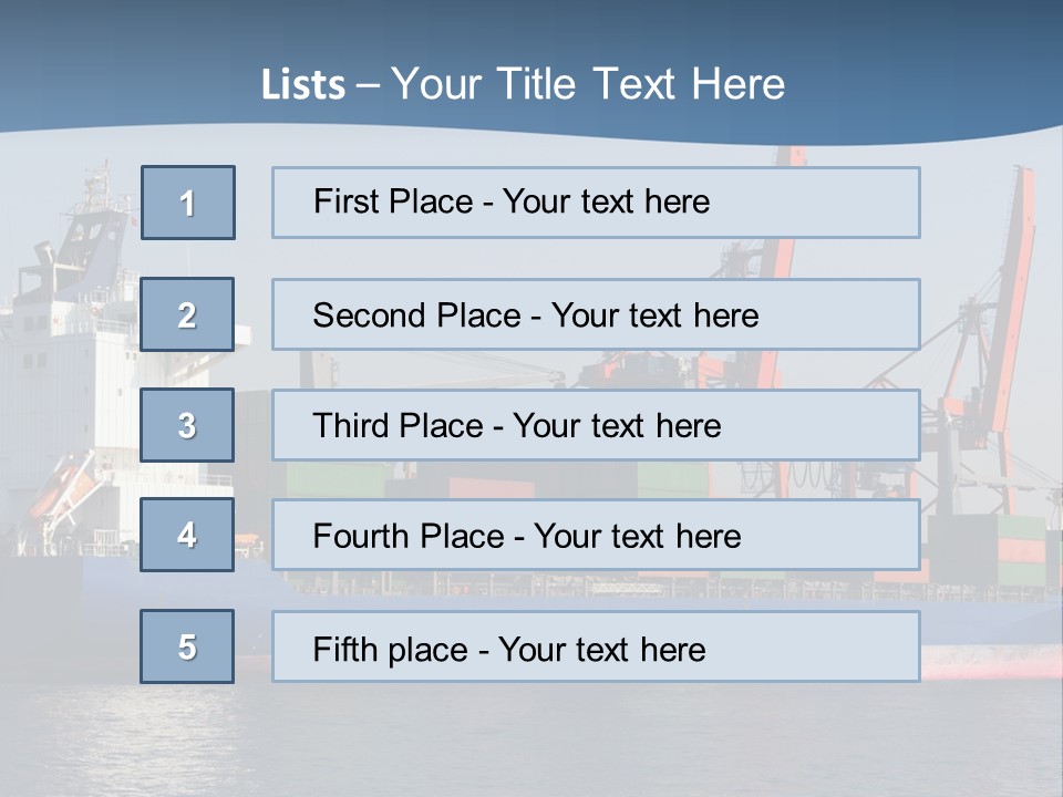 Sea Ship Business PowerPoint Template